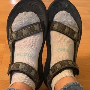Teva green/grey  and Tan Women's Sandals